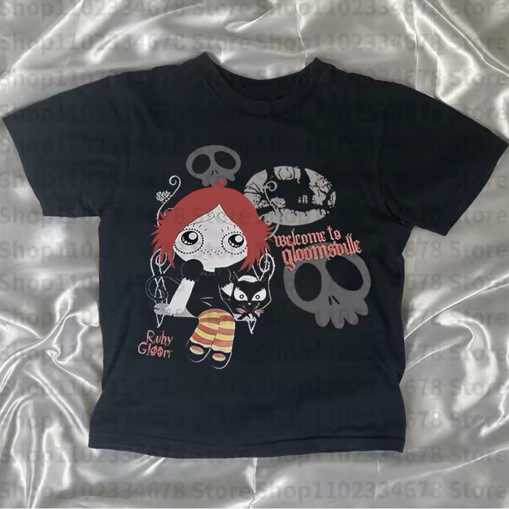 Kids Black Graphic T-Shirt